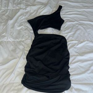 Black One-Shoulder Dress